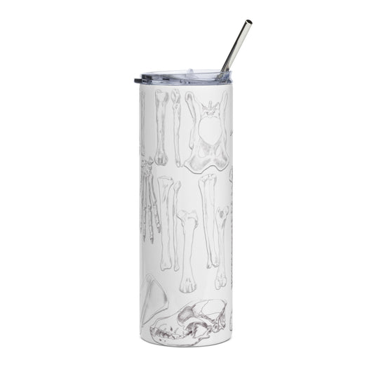 Dog Skeleton Tumbler/Coffee Cup Halloween Spooky Veterinary Science Stainless steel